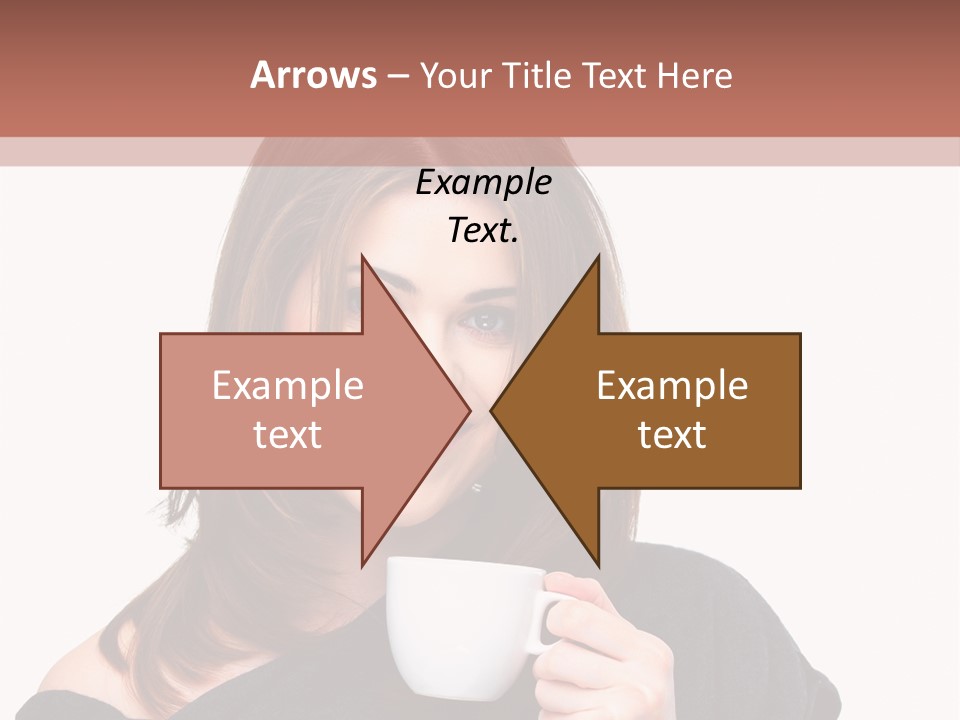 Girl Drinking Coffee PowerPoint Template