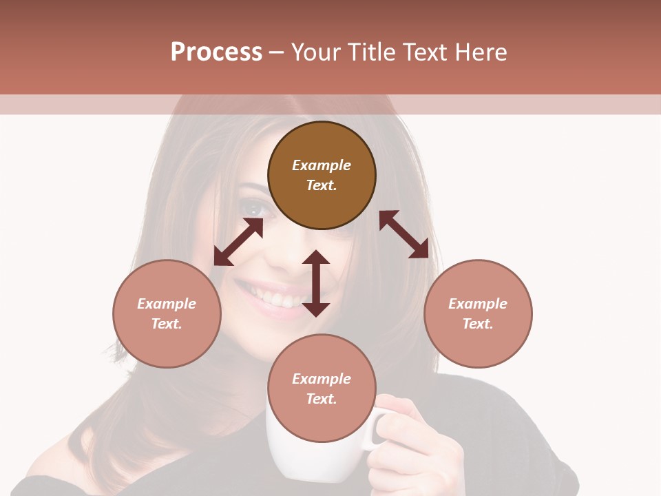 Girl Drinking Coffee PowerPoint Template