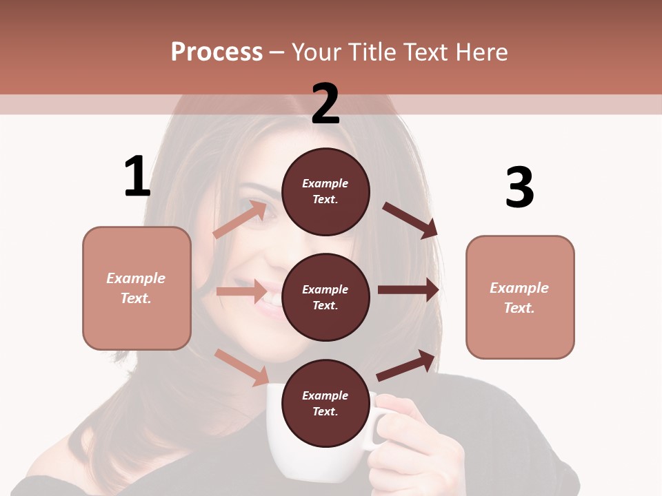 Girl Drinking Coffee PowerPoint Template