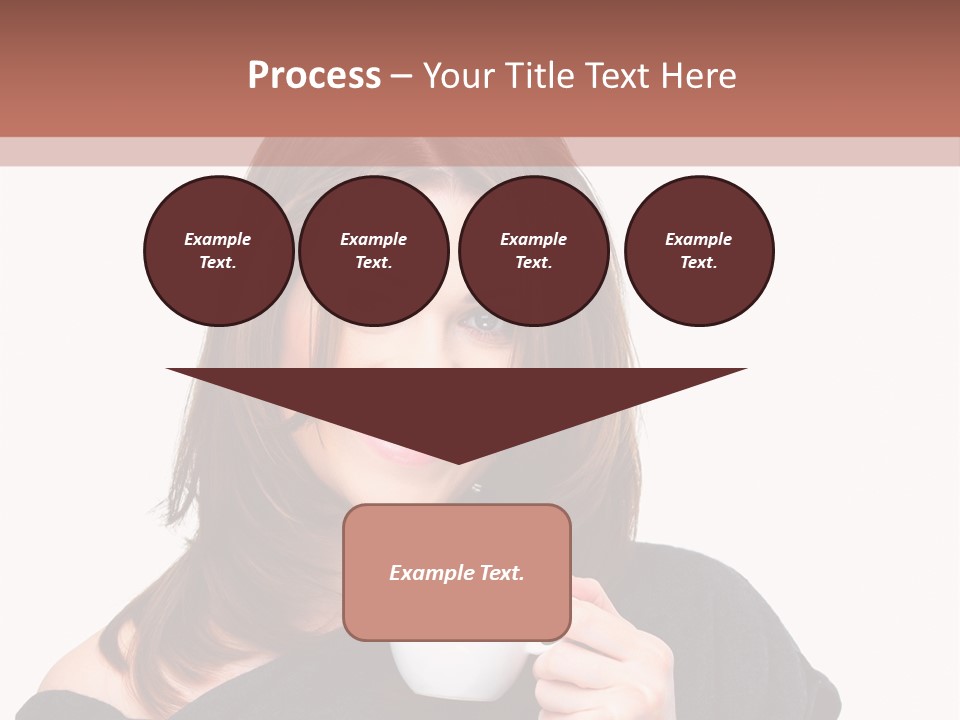 Girl Drinking Coffee PowerPoint Template