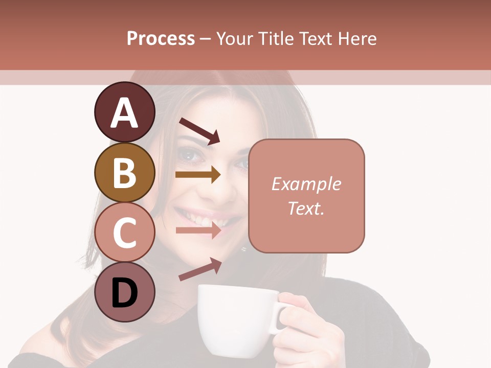 Girl Drinking Coffee PowerPoint Template