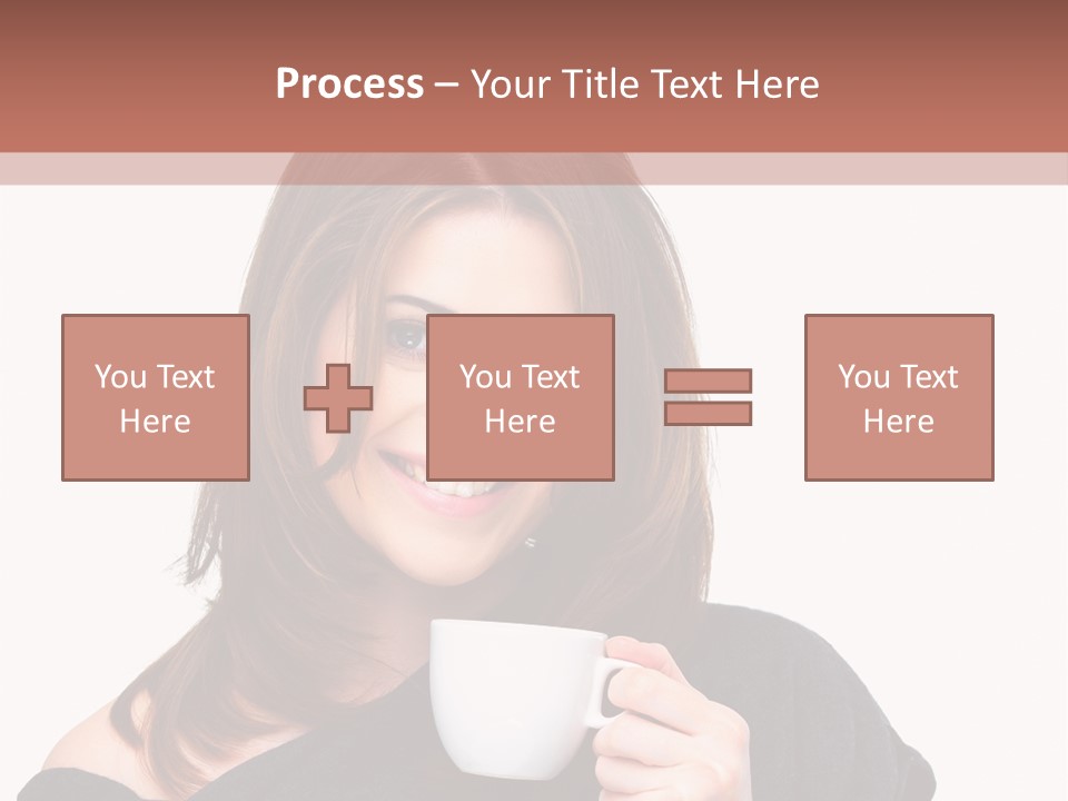 Girl Drinking Coffee PowerPoint Template