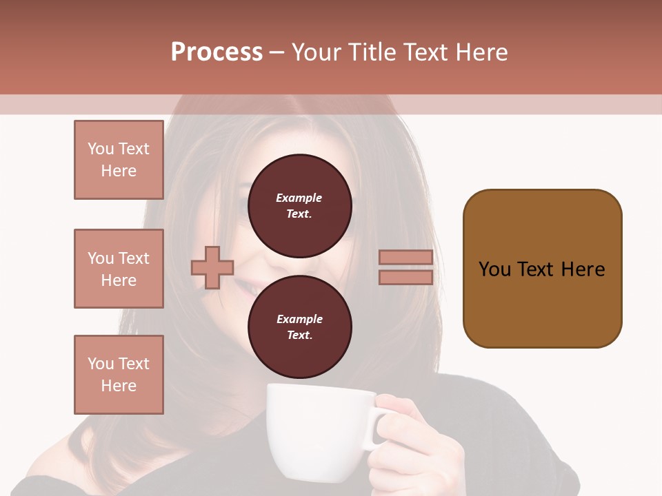 Girl Drinking Coffee PowerPoint Template