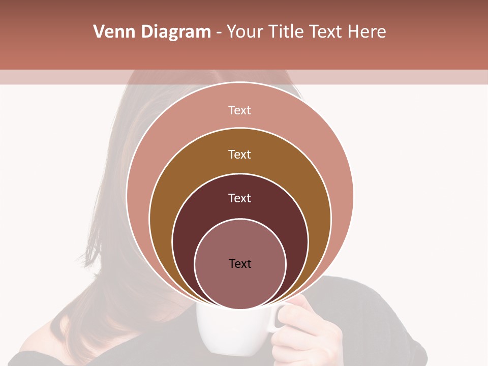 Girl Drinking Coffee PowerPoint Template
