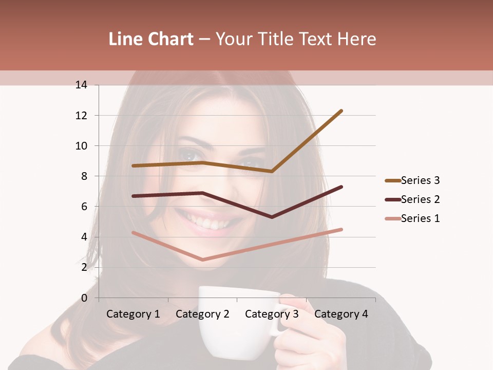 Girl Drinking Coffee PowerPoint Template