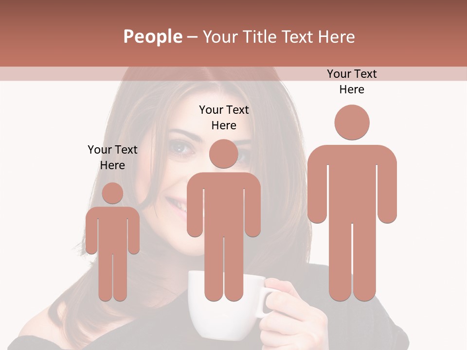 Girl Drinking Coffee PowerPoint Template