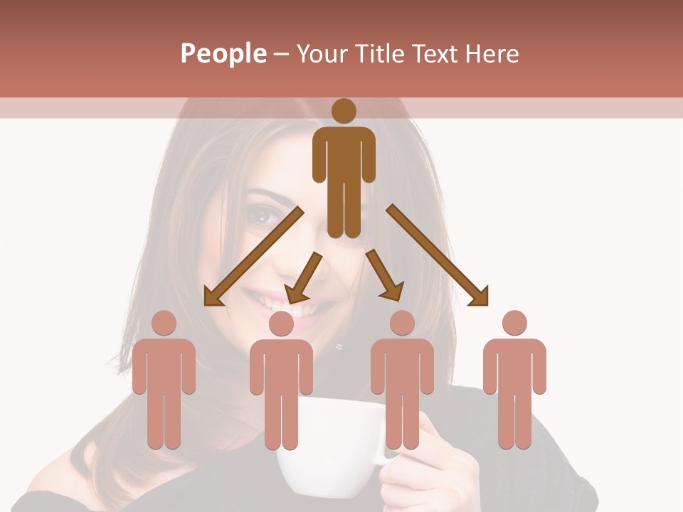 Girl Drinking Coffee PowerPoint Template