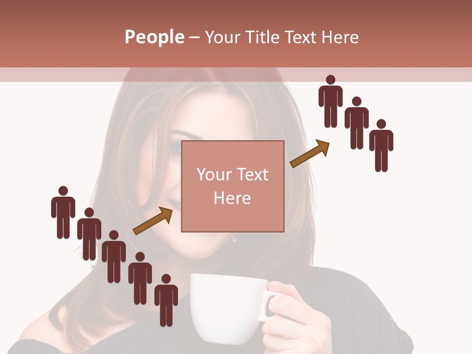 Girl Drinking Coffee PowerPoint Template