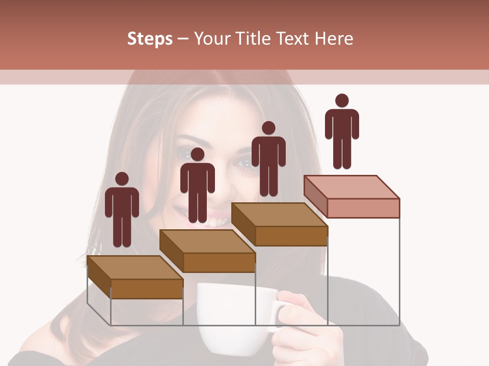 Girl Drinking Coffee PowerPoint Template