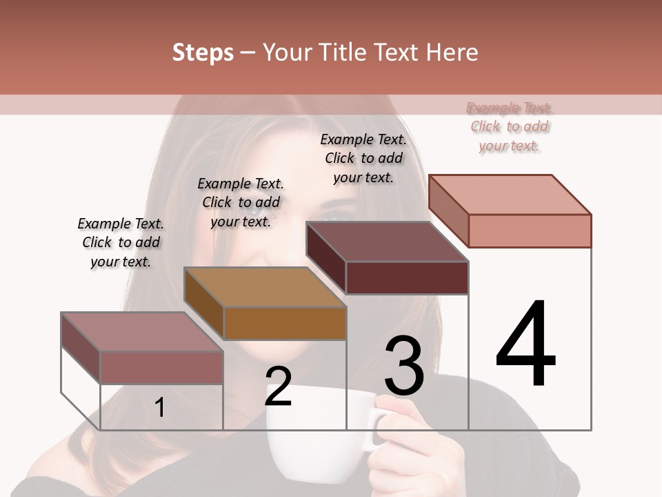 Girl Drinking Coffee PowerPoint Template