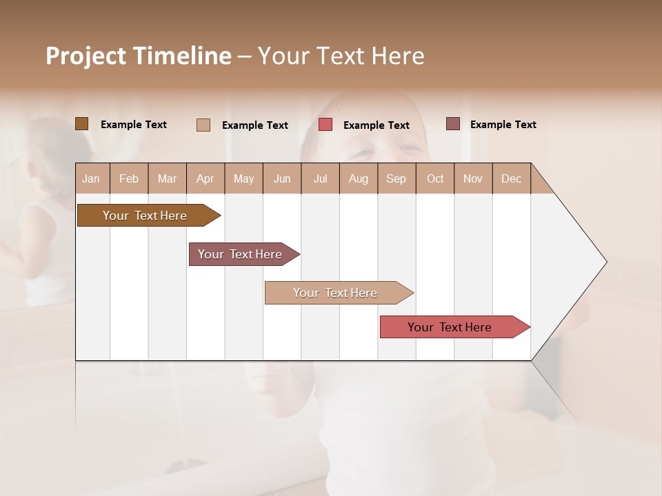 The Child Is Brushing His Teeth PowerPoint Template
