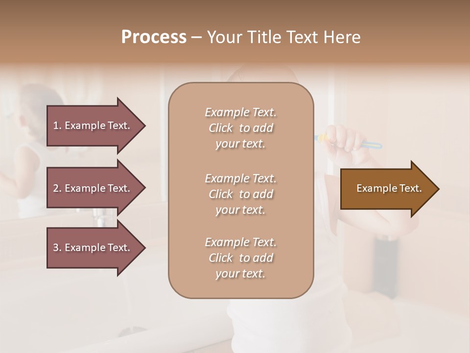 The Child Is Brushing His Teeth PowerPoint Template