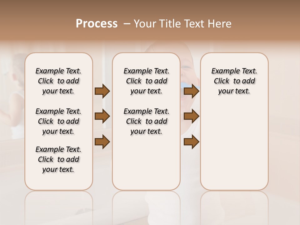 The Child Is Brushing His Teeth PowerPoint Template