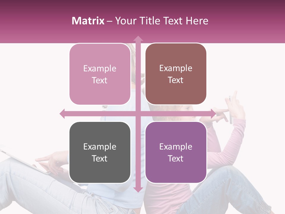 Mom With Daughter On The Internet PowerPoint Template