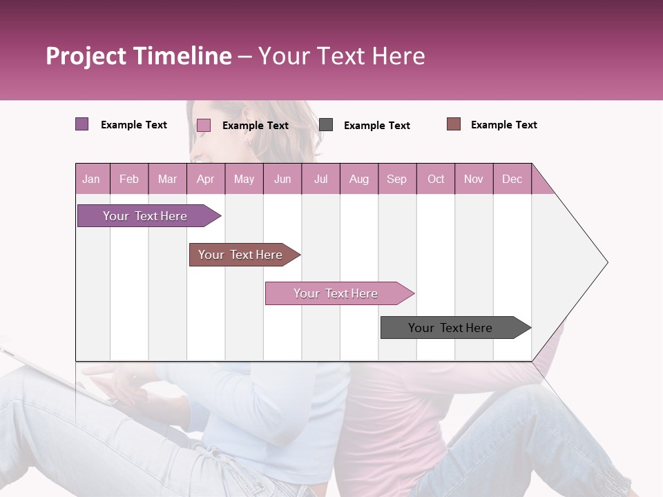 Mom With Daughter On The Internet PowerPoint Template