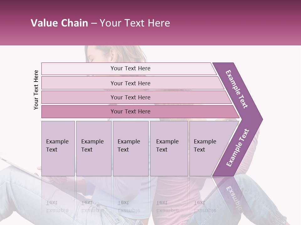 Mom With Daughter On The Internet PowerPoint Template