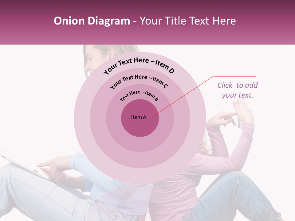 Mom With Daughter On The Internet PowerPoint Template