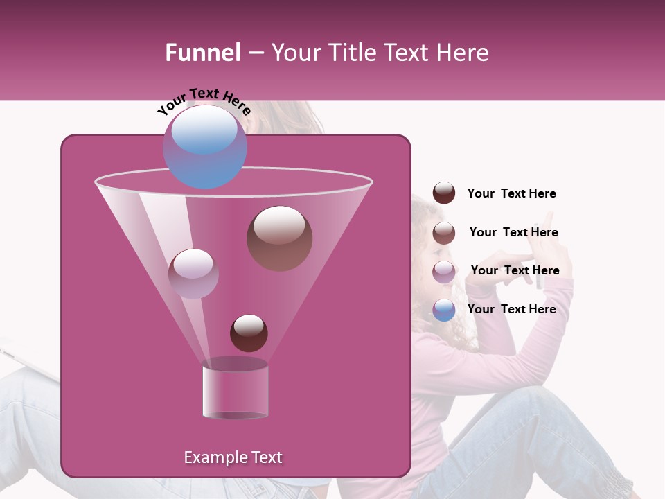 Mom With Daughter On The Internet PowerPoint Template