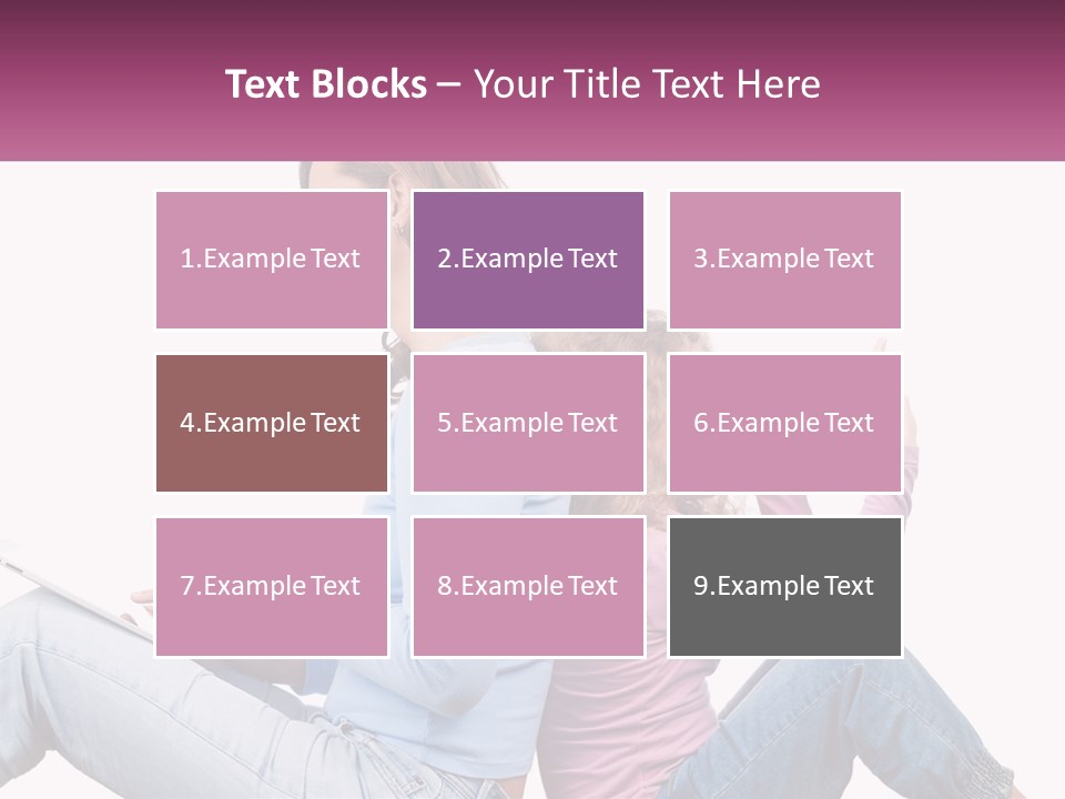 Mom With Daughter On The Internet PowerPoint Template