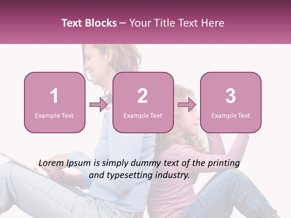 Mom With Daughter On The Internet PowerPoint Template