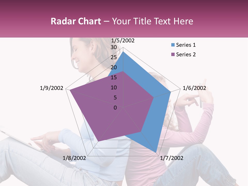 Mom With Daughter On The Internet PowerPoint Template