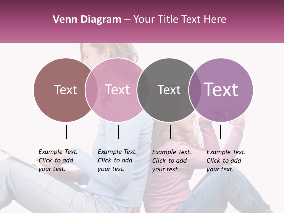 Mom With Daughter On The Internet PowerPoint Template