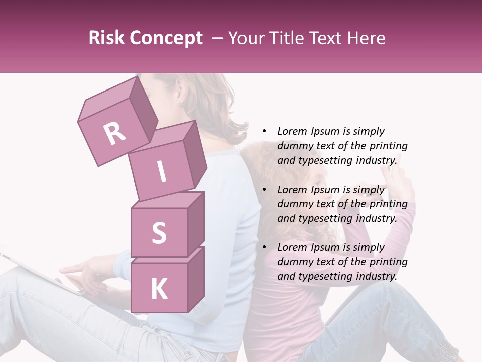 Mom With Daughter On The Internet PowerPoint Template