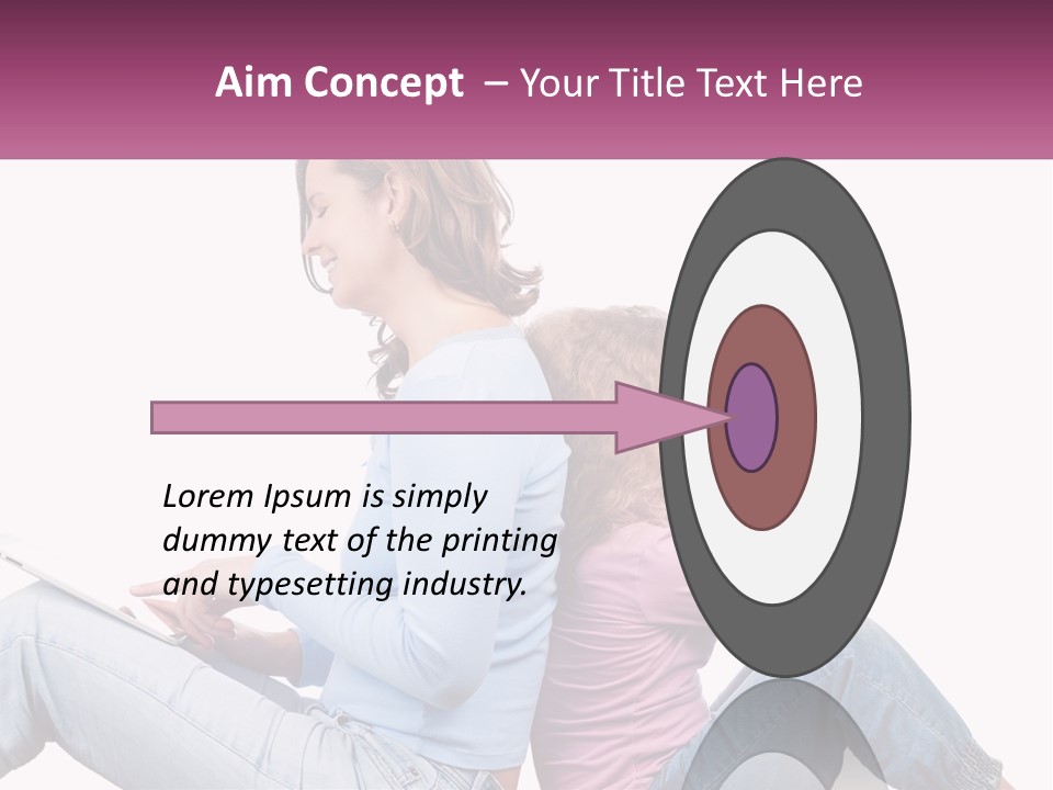 Mom With Daughter On The Internet PowerPoint Template