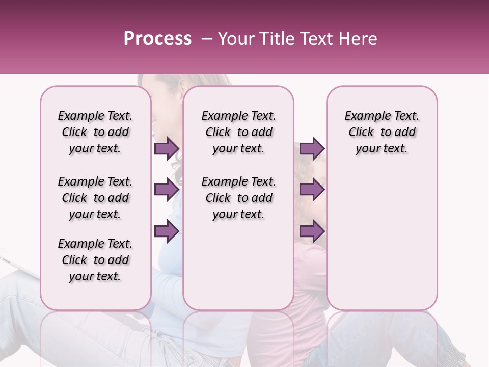 Mom With Daughter On The Internet PowerPoint Template
