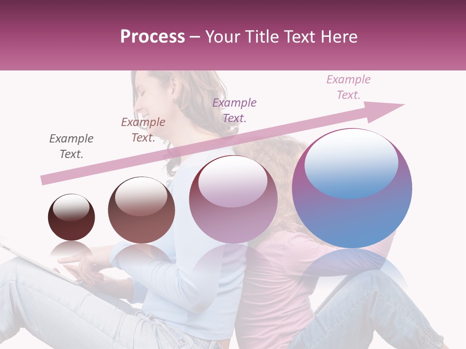 Mom With Daughter On The Internet PowerPoint Template