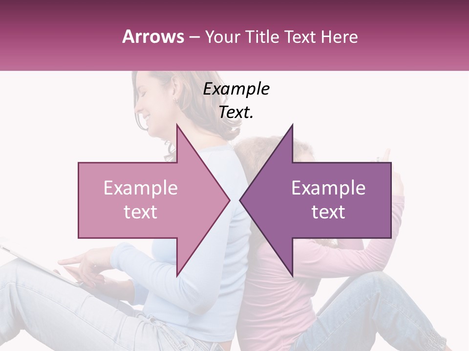 Mom With Daughter On The Internet PowerPoint Template