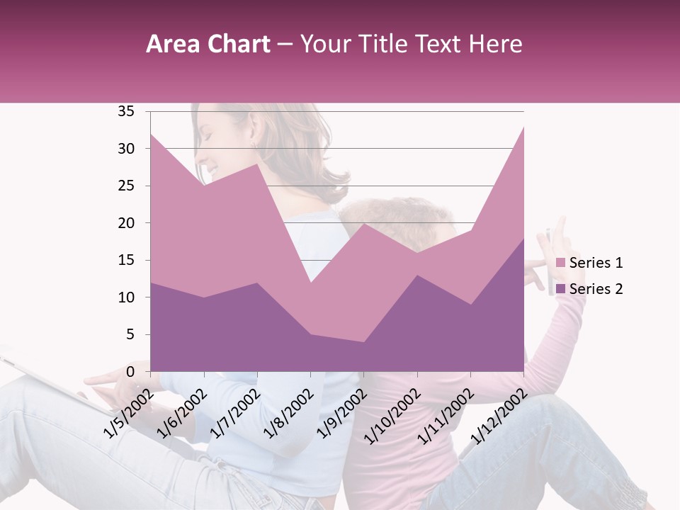 Mom With Daughter On The Internet PowerPoint Template