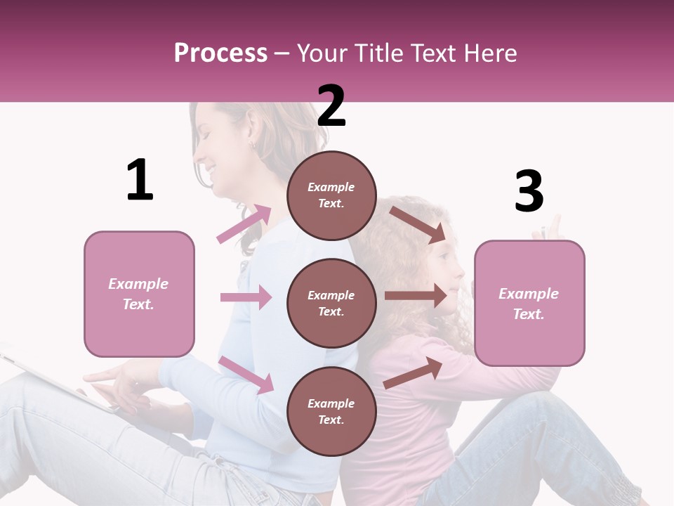 Mom With Daughter On The Internet PowerPoint Template