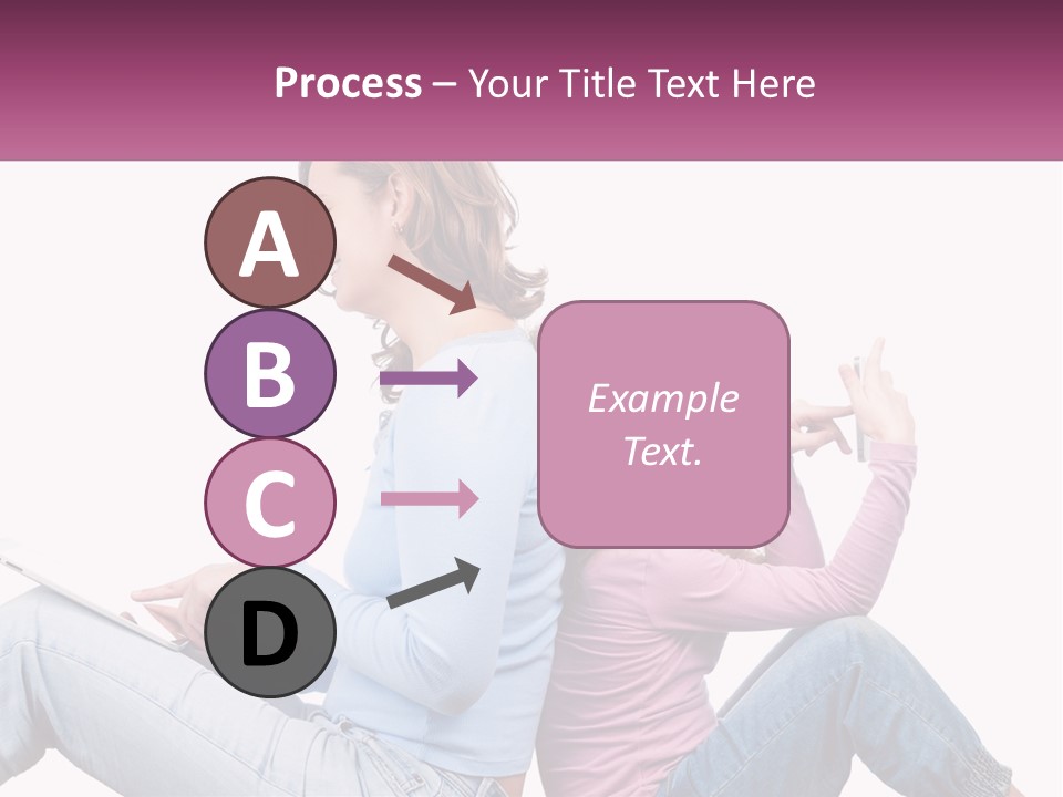 Mom With Daughter On The Internet PowerPoint Template