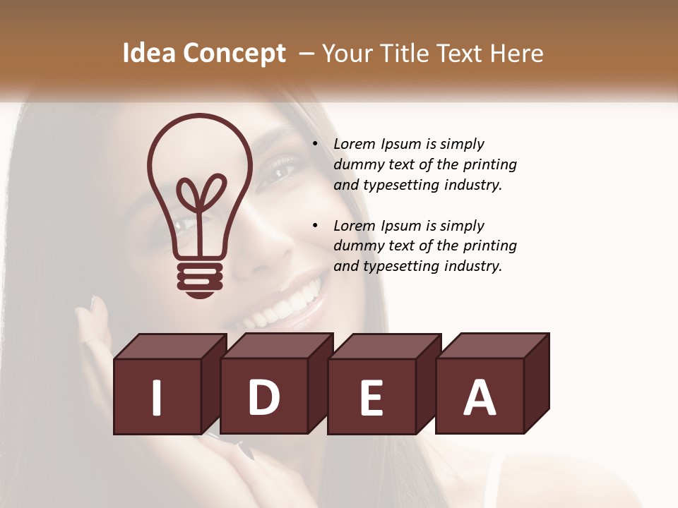 Smile Of A Girl PowerPoint Template