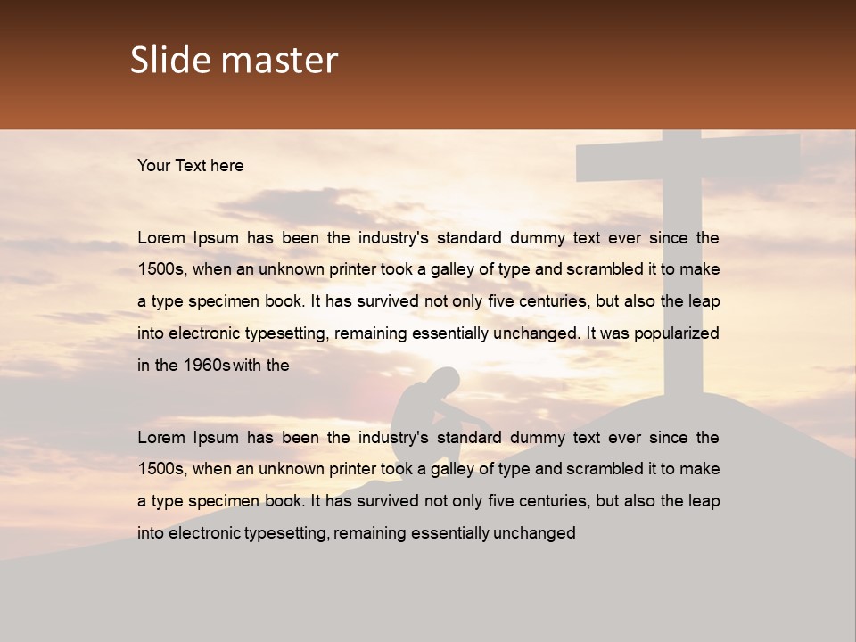 Cross Up PowerPoint Template