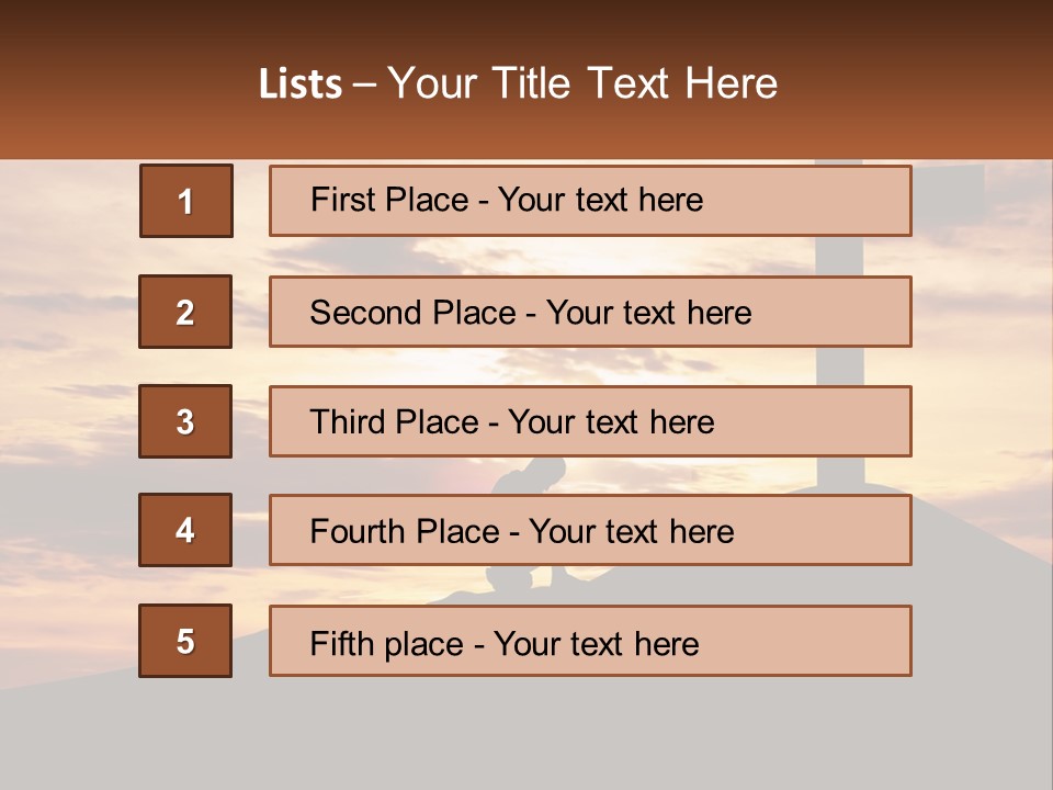Cross Up PowerPoint Template