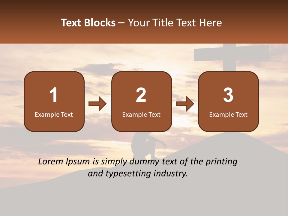 Cross Up PowerPoint Template