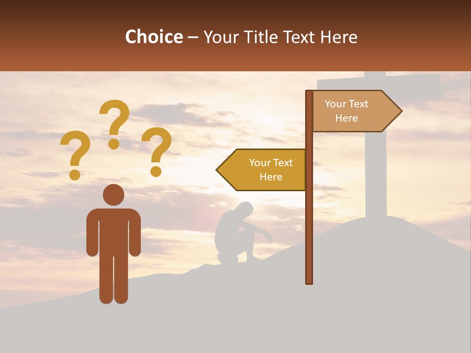 Cross Up PowerPoint Template