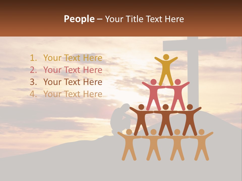 Cross Up PowerPoint Template