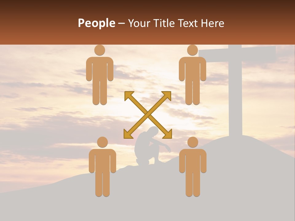 Cross Up PowerPoint Template