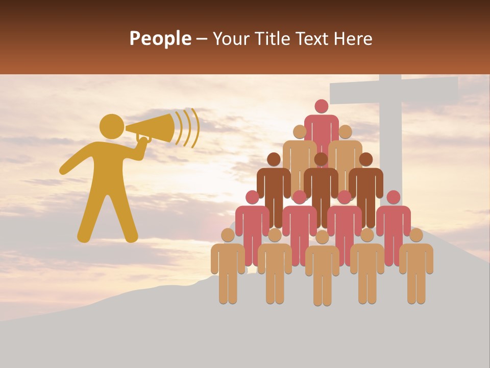 Cross Up PowerPoint Template