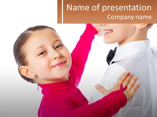 Dancing Children PowerPoint Template