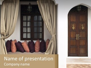 Designer Entrance To The House PowerPoint Template