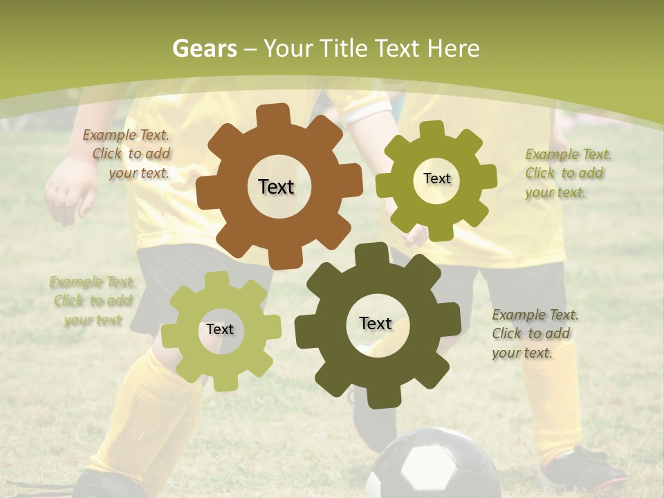 Kids Are Playing Football PowerPoint Template