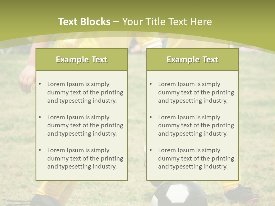 Kids Are Playing Football PowerPoint Template