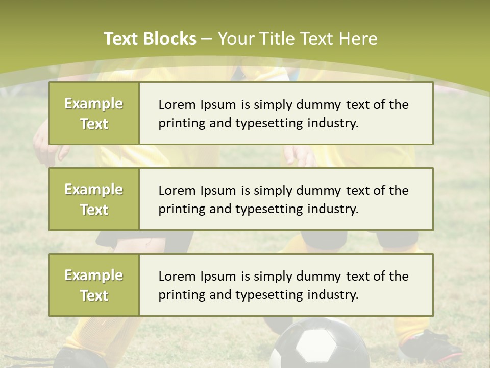 Kids Are Playing Football PowerPoint Template