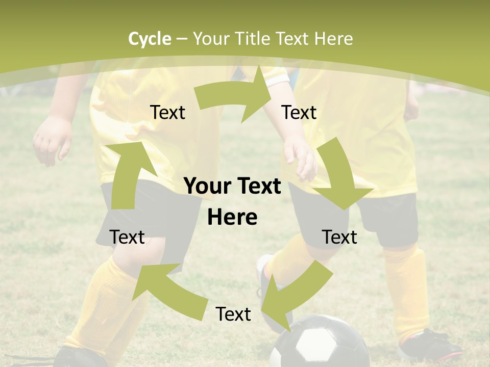 Kids Are Playing Football PowerPoint Template