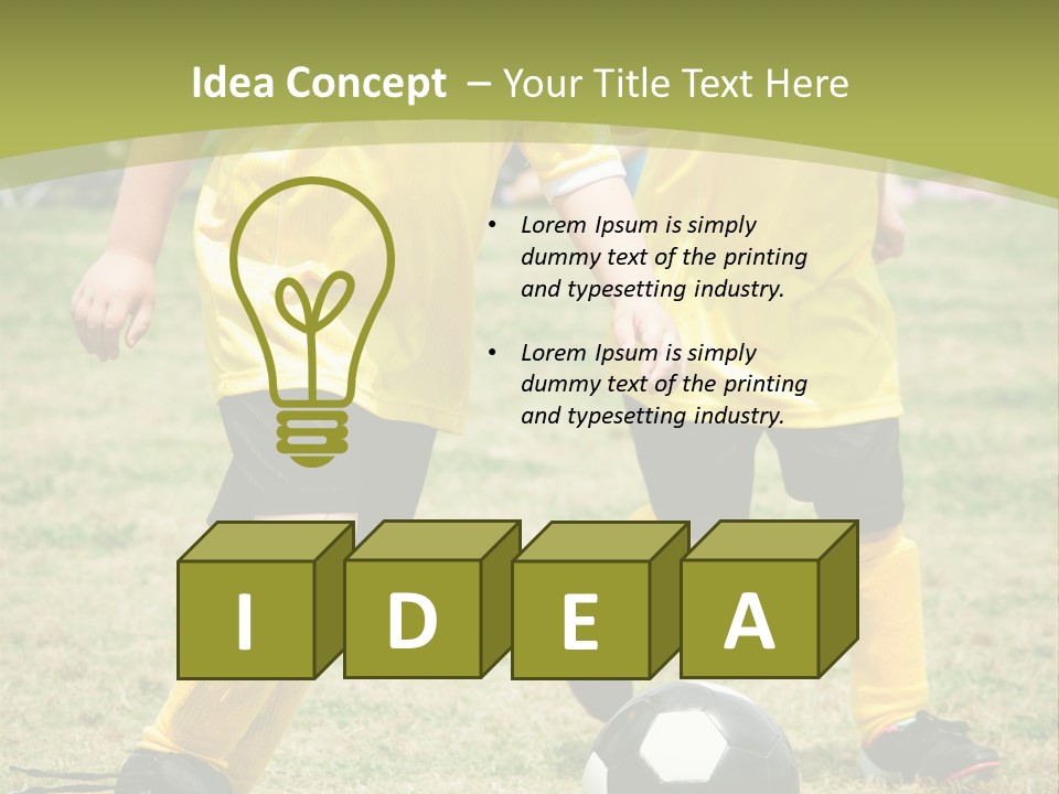 Kids Are Playing Football PowerPoint Template