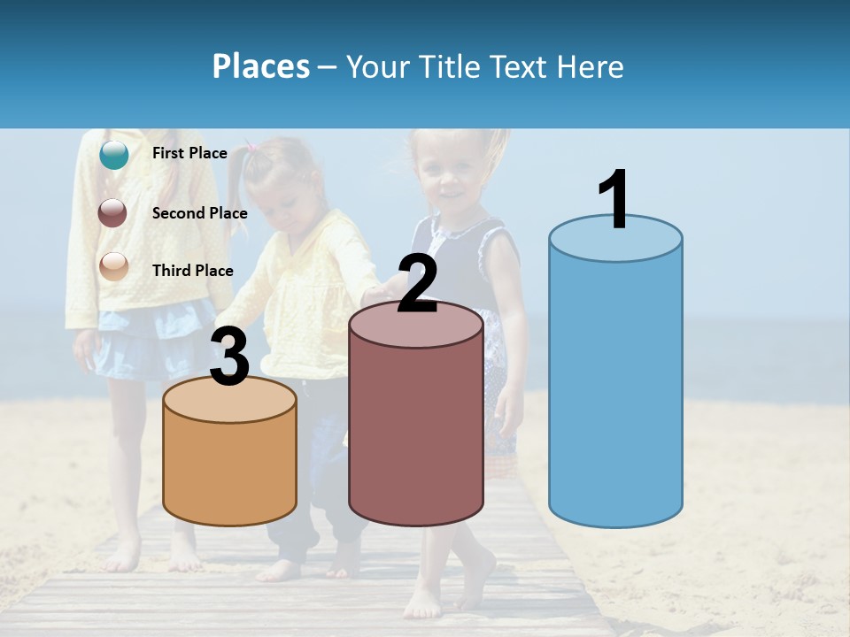 Children On The Pier PowerPoint Template